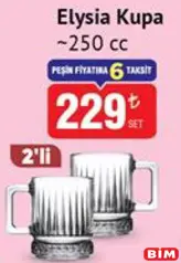 PAŞABAHÇE ELYSİA KUPA 2'Lİ 250 CC